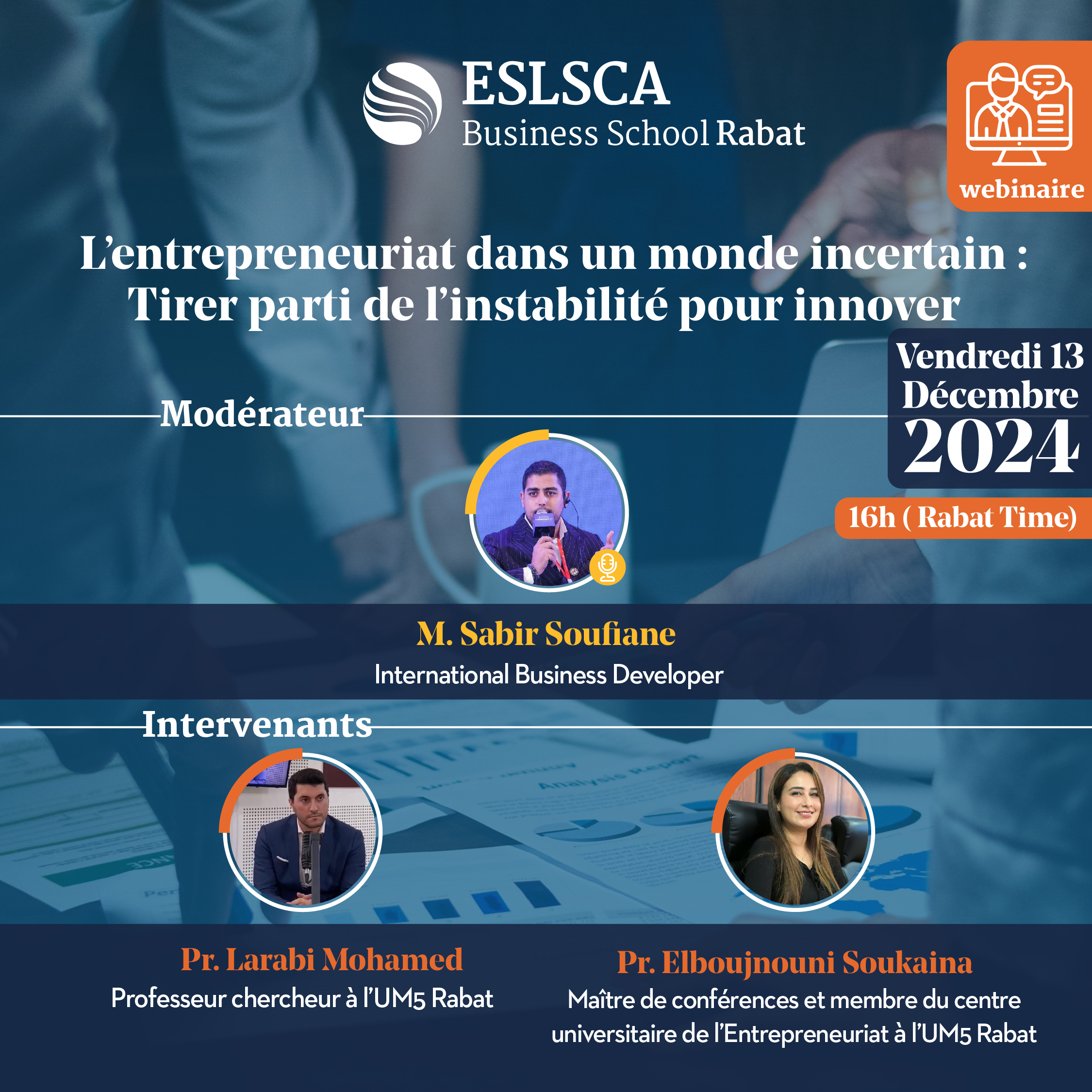 Webinaire : l'entrepreneuriat dans un monde incertain : Tirer parti de l'instabilité pour innover