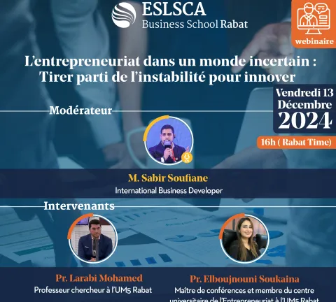 Webinaire : l'entrepreneuriat dans un monde incertain : Tirer parti de l'instabilité pour innover