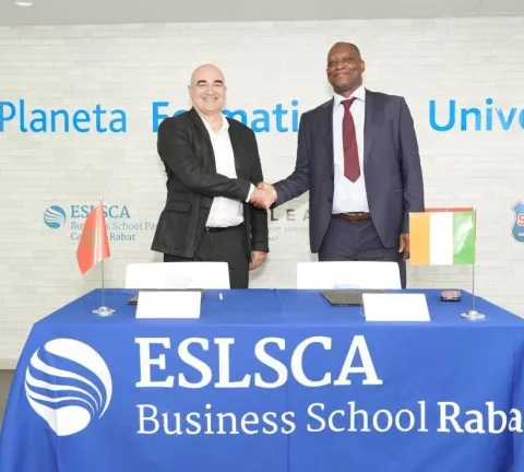 Signature d’un partenariat stratégique entre Planeta Formation & Universités Maroc (représentée par ESLSCA Business School Rabat) et l’Université Félix Houphouët-Boigny (UFHB) 