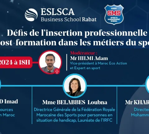 Conférence – Défis de l’insertion professionnelle post-formation dans les métiers de sport- Lundi 04 Mars 2024 à 18h 