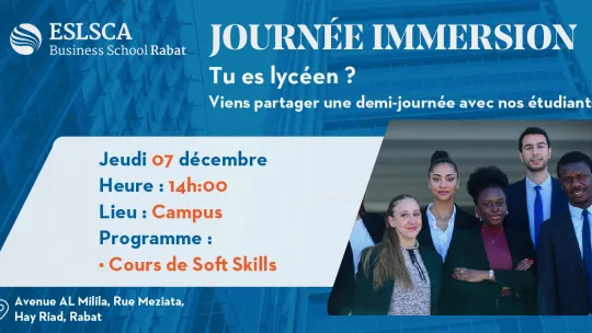 Journée Immersion – Jeudi 07 Décembre 2023