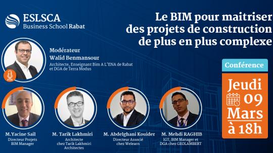 Conférence: BIM pour maitriser des projets de construction de plus en plus complexe