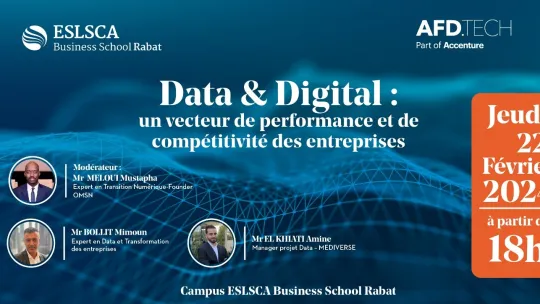 Conférence – Data & Digital : Un vecteur de performance et de compétitivité des entreprises- Jeudi 22 Février 2024