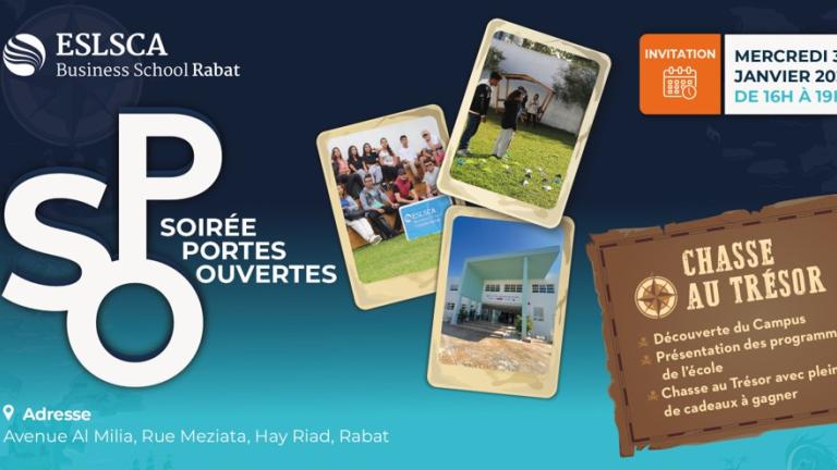 Soirée Portes Ouvertes de l’ESLSCA Business School Rabat le Mercredi 31 Janvier 2024