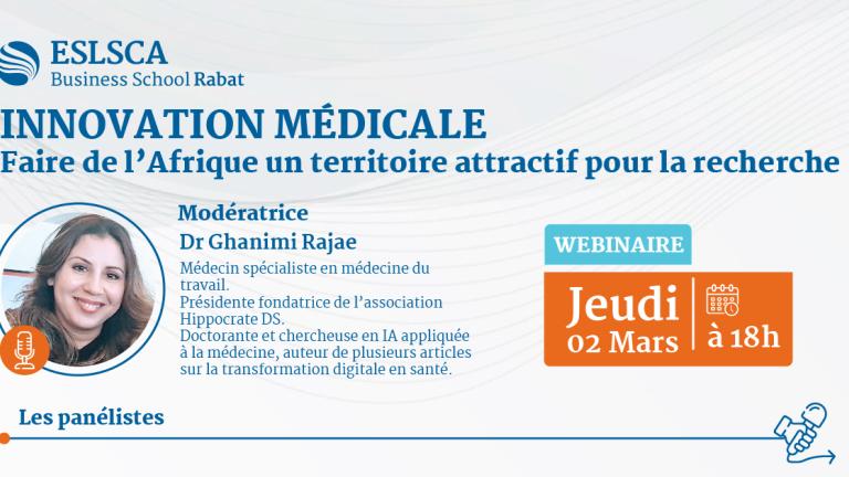 Webinaire - Innovation médicale : Faire de l’Afrique un territoire attractif pour la recherche