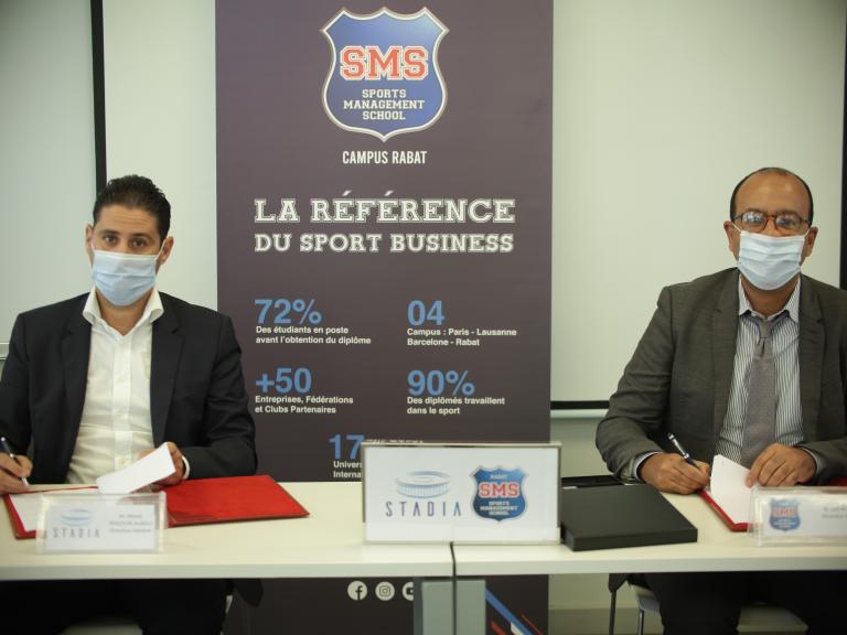 STADIA conclut un partenariat académique avec SPORTS MANAGEMENT SCHOOL RABAT & Lancement de l’étude «100 mesures pour relancer le sport marocain »