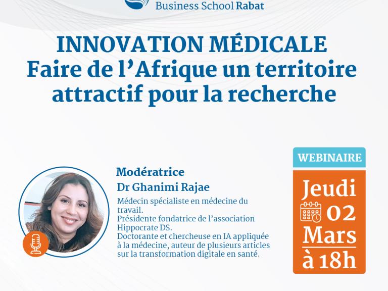Webinaire - Innovation médicale : Faire de l’Afrique un territoire attractif pour la recherche