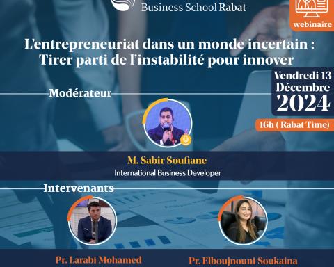 Webinaire : l'entrepreneuriat dans un monde incertain : Tirer parti de l'instabilité pour innover