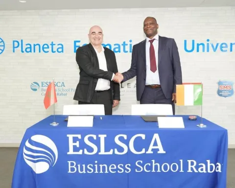 Signature d’un partenariat stratégique entre Planeta Formation & Universités Maroc (représentée par ESLSCA Business School Rabat) et l’Université Félix Houphouët-Boigny (UFHB) 